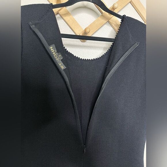 St. John Basics Black Knit Dress Sz 8 - Picture 7 of 7